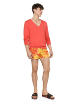 Short swim trunks with coral print - | Dolce & Gabbana