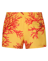 Short swim trunks with coral print - | Dolce & Gabbana