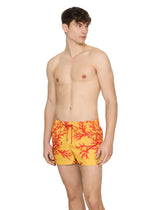 Short swim trunks with coral print - | Dolce & Gabbana
