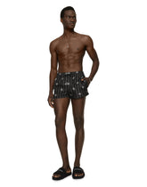 Short swim trunks with DG Monogram print - | Dolce & Gabbana
