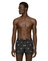 Short swim trunks with DG Monogram print - | Dolce & Gabbana