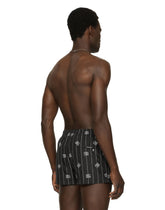 Short swim trunks with DG Monogram print - | Dolce & Gabbana