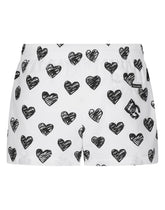Short swim trunks with heart print - | Dolce & Gabbana