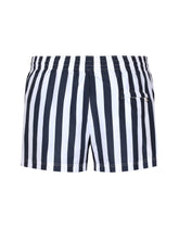 Swim shorts with vertical-stripe print - | Dolce & Gabbana