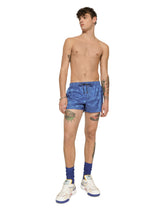 Short swim trunks with jacquard DG Monogram - | Dolce & Gabbana