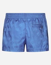 Short swim trunks with jacquard DG Monogram - | Dolce & Gabbana