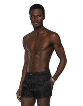 Short swim trunks with jacquard DG Monogram - | Dolce & Gabbana