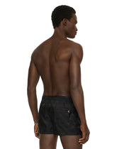 Short swim trunks with jacquard DG Monogram - | Dolce & Gabbana