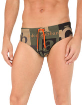 Swim briefs with all-over logo print - | Dolce & Gabbana