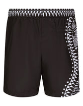 Mid-length swim trunks with bandanna print - | Dolce & Gabbana