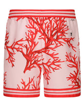 Mid-length swim trunks with coral print - | Dolce & Gabbana
