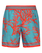Mid-length swim trunks with coral print - | Dolce & Gabbana