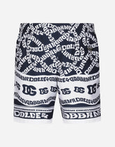 Mid-length swim trunks with Marina print - | Dolce & Gabbana