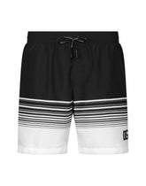 Mid-rise swim trunks with DG print - | Dolce & Gabbana