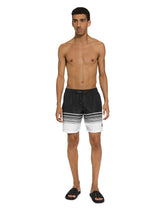 Mid-rise swim trunks with DG print - | Dolce & Gabbana