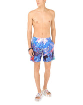Mid-length swim trunks with illumination print - | Dolce & Gabbana