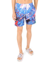 Mid-length swim trunks with illumination print - | Dolce & Gabbana