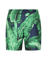 Mid-rise swim trunks with banana tree print - | Dolce & Gabbana