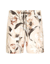 Mid-rise swim trunks with floral print - | Dolce & Gabbana
