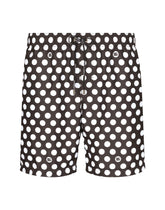 Mid-rise swim trunks with polka-dot print - | Dolce & Gabbana