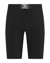 Neoprene cycling shorts with DG patch - | Dolce & Gabbana
