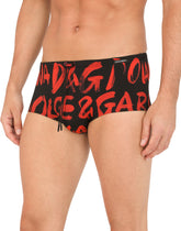 Brando swim briefs with logo print - | Dolce & Gabbana