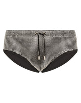 Swim briefs with high-cut leg and fusible rhinestones - | Dolce & Gabbana