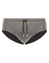 Swim briefs with high-cut leg and fusible rhinestones - | Dolce & Gabbana