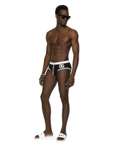 Swim briefs with DG print - | Dolce & Gabbana