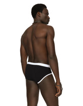Swim briefs with DG print - | Dolce & Gabbana