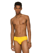 Swim briefs with high-cut leg and branded rear waistband - | Dolce & Gabbana