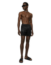 Mid-length jacquard swim shorts with DG Monogram - | Dolce & Gabbana