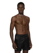 Mid-length jacquard swim shorts with DG Monogram - | Dolce & Gabbana