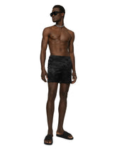 Mid-length jacquard swim shorts with DG Monogram - | Dolce & Gabbana