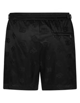 Mid-length jacquard swim shorts with DG Monogram - | Dolce & Gabbana