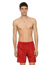 Short swimming trunks with logoed ribbon - | Dolce & Gabbana