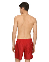 Short swimming trunks with logoed ribbon - | Dolce & Gabbana