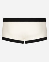 High-legged swim trunks with patch - | Dolce & Gabbana