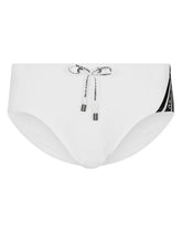 Swim briefs with high-cut leg and branded band - | Dolce & Gabbana