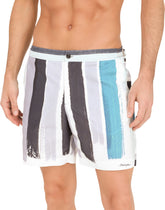 Mid-length swim shorts with brushtroke print - | Dolce & Gabbana