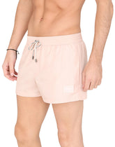 Short swim trunks with branded plate - | Dolce & Gabbana