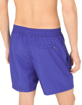 Mid-length swim trunks with branded plate - | Dolce & Gabbana