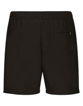 Mid-length swim trunks with branded plate - | Dolce & Gabbana