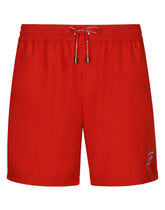 Mid-length swim trunks with branded plate - | Dolce & Gabbana