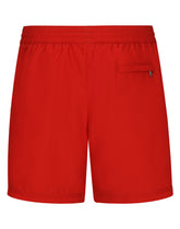 Mid-length swim trunks with branded plate - | Dolce & Gabbana
