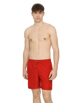 Mid-length swim trunks with branded plate - | Dolce & Gabbana