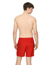 Mid-length swim trunks with branded plate - | Dolce & Gabbana