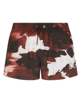 Short swim trunks with camouflage print - | Dolce & Gabbana