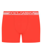 Two-way stretch cotton boxers - | Dolce & Gabbana