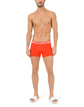 Two-way stretch cotton boxers - | Dolce & Gabbana